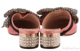 Pink Bow Crystal Vamp Mule