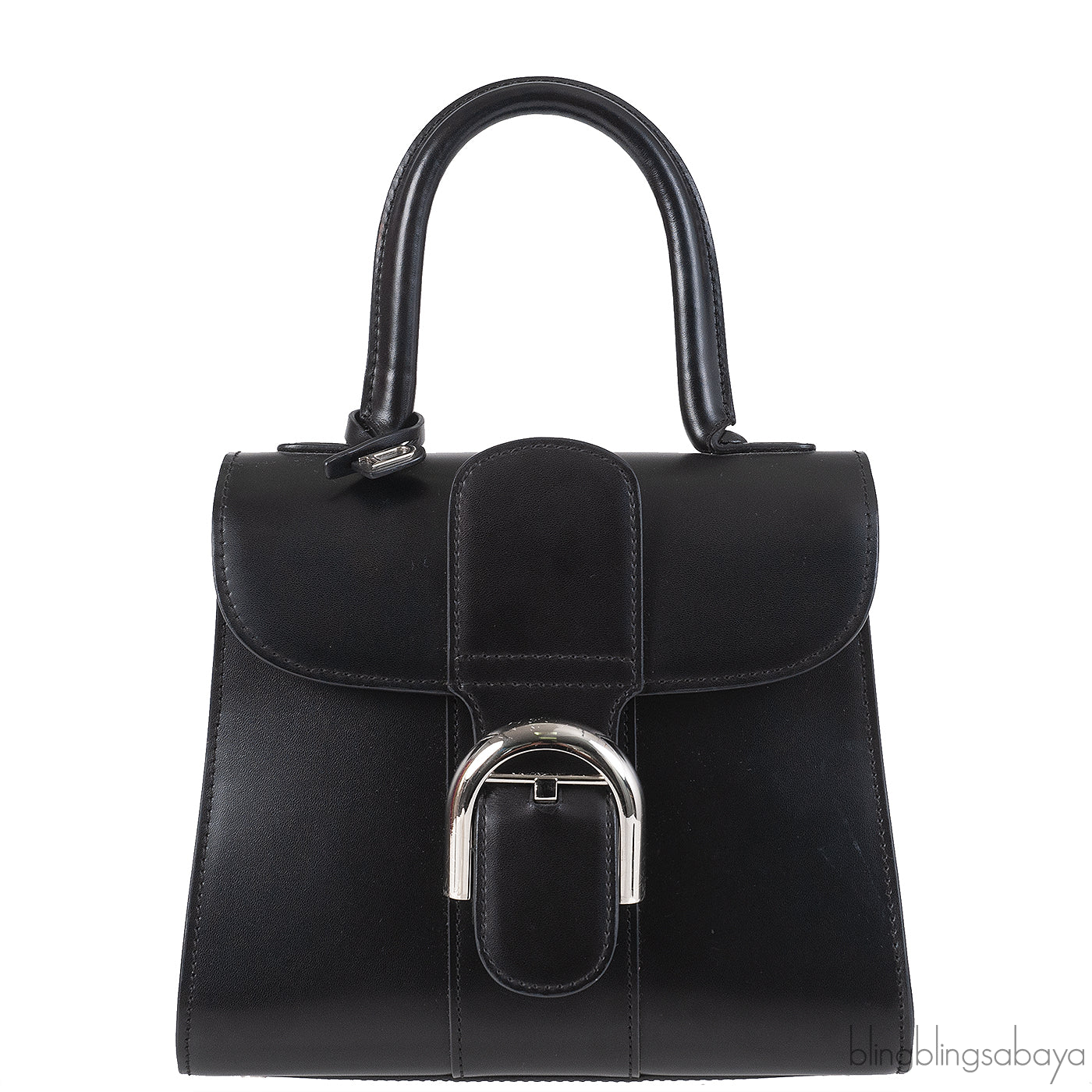 Delvaux Black Brilliant Mini Leather Tote