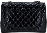 Black Patent Maxi Flap Bag
