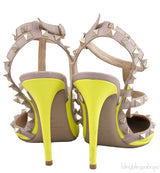 Neon Green Rockstud Pump