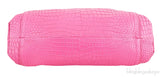 The Pouch Crocodile Pink Clutch