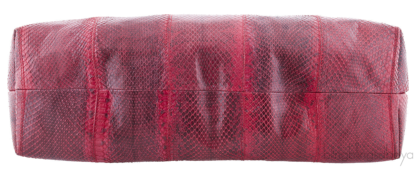 Red Python Hobo bag