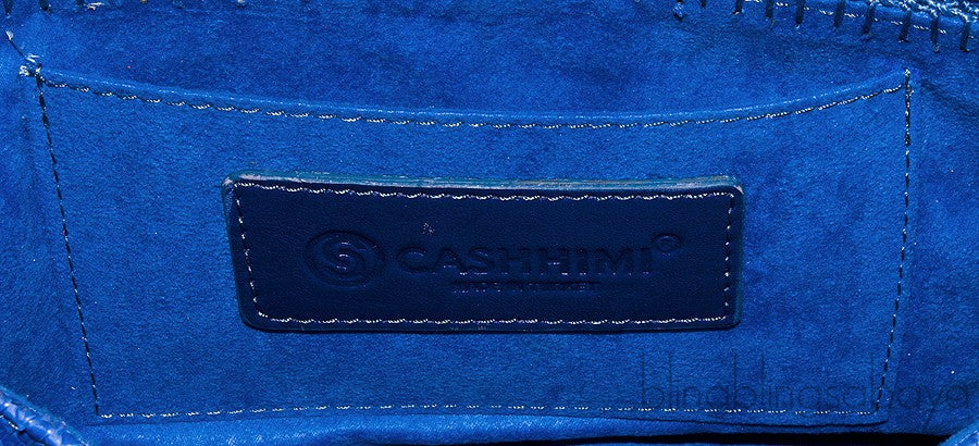 Blue Electric Python Clutch