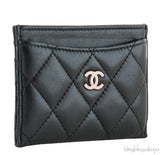 Black & Beige Quilted Cardholder