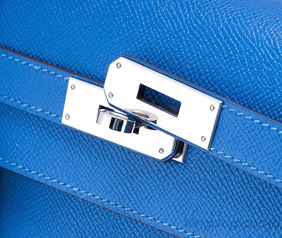 Kelly 35 Blue Mykonos Epsom Sellier