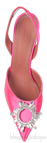 Begum Crystal-embellished Satin Slingback Pump