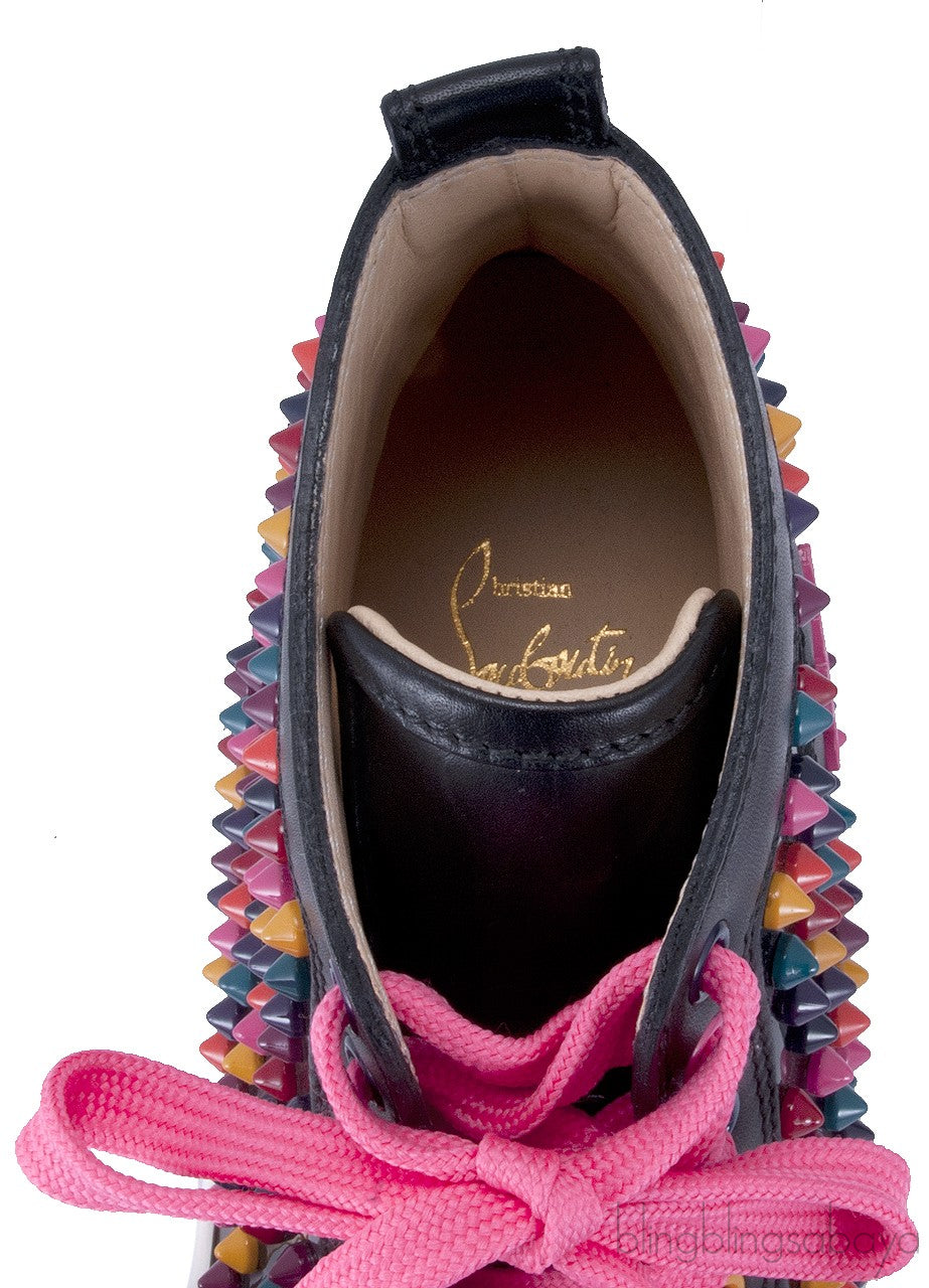 Multicolor Spike High Top Sneakers