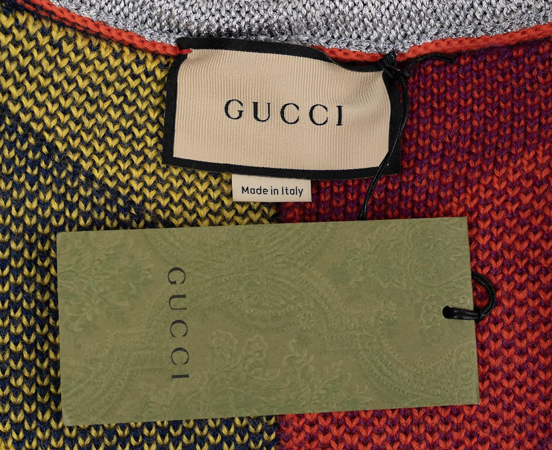 Gucci Multicolor Metallic Wool Sweater S