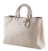 Diorissimo Bi-color Crocodile Bag