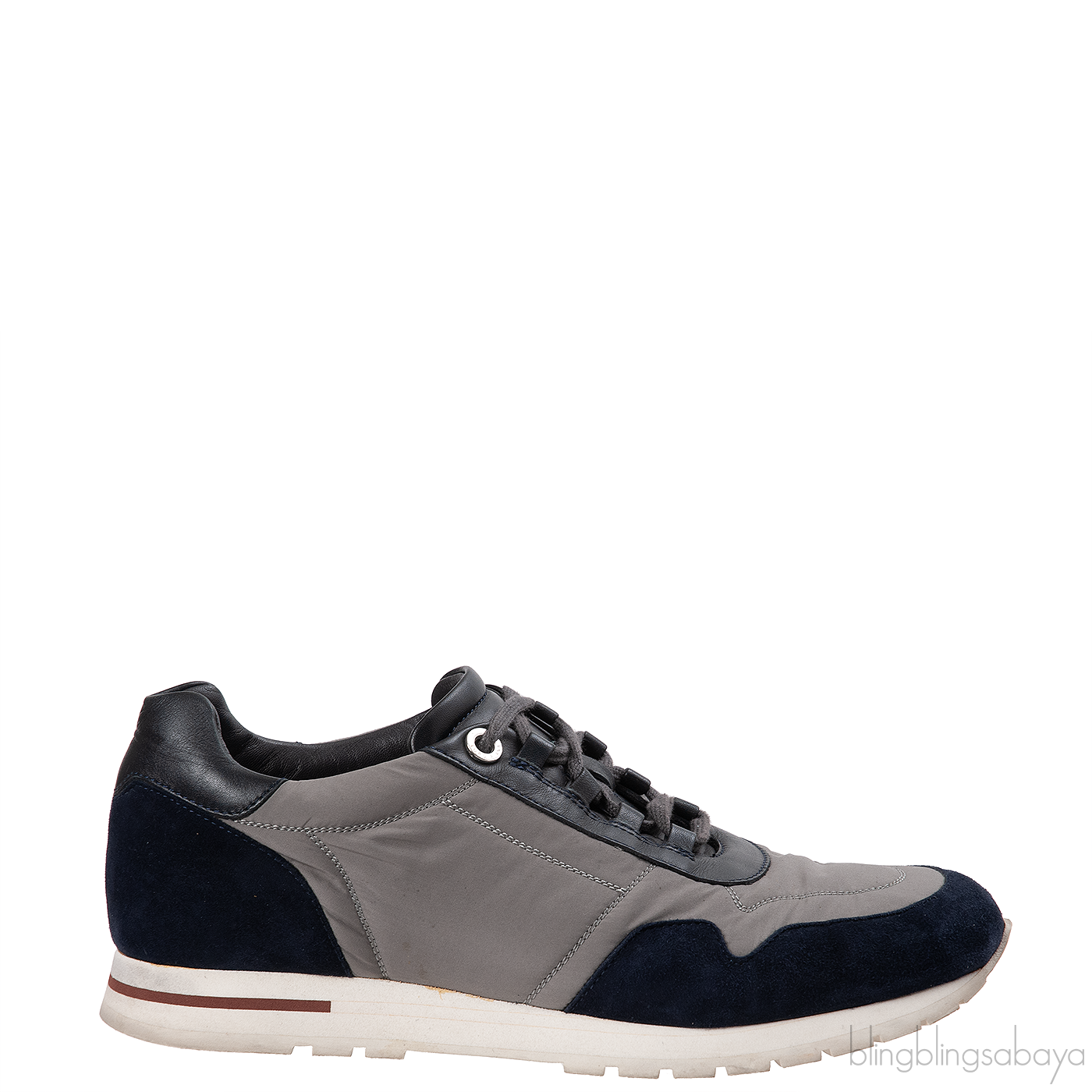 Loro Piana My Wind Microfibre & Suede Blue Sneakers