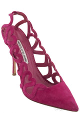 Wanga Pink Suede Heart Pump