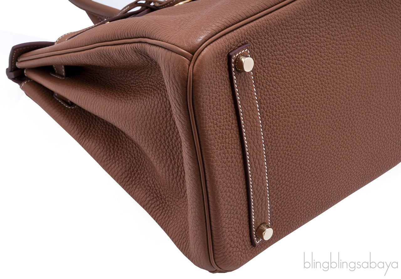 Birkin 35 Gold Taurillon Clem