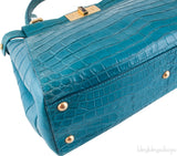 Aqua Blue Crocodile Peek-a-boo