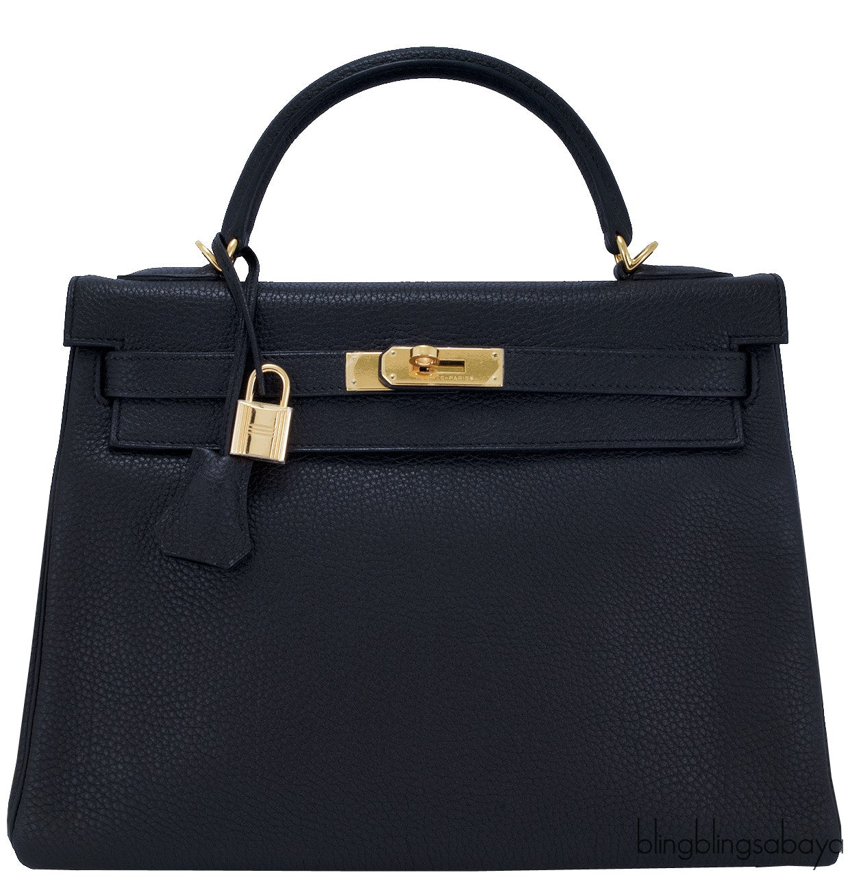 Kelly 32 Black Taurillon Clem. GHW