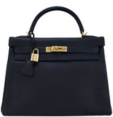 Kelly 32 Black Taurillon Clem. GHW