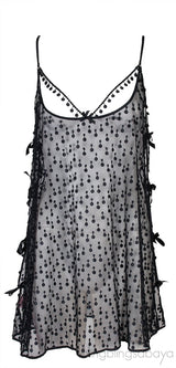 Black Mesh Sheer Cami Top