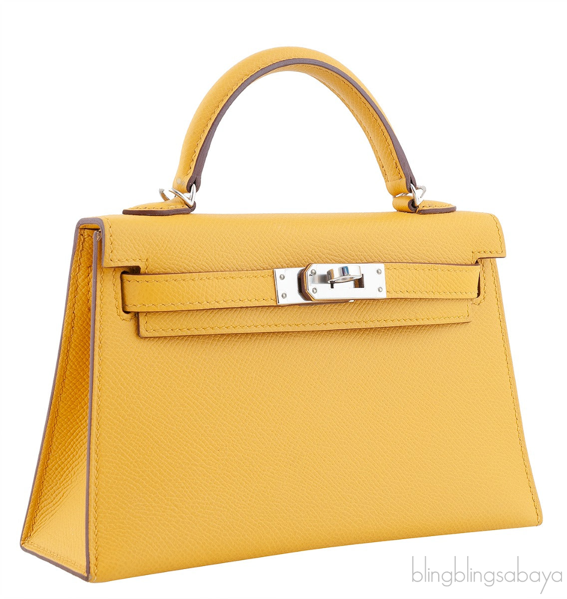 Kelly 20 Mini Sellier Jaune Epsom PHW