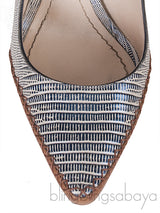 Embossed Pointed Toe Heels
