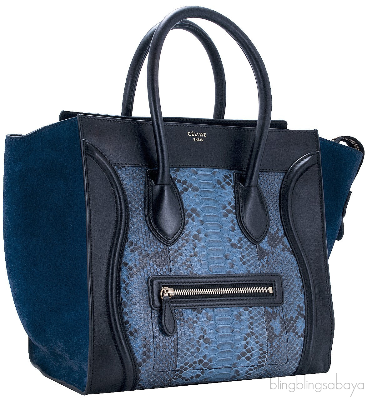 Mini Luggage Blue Python