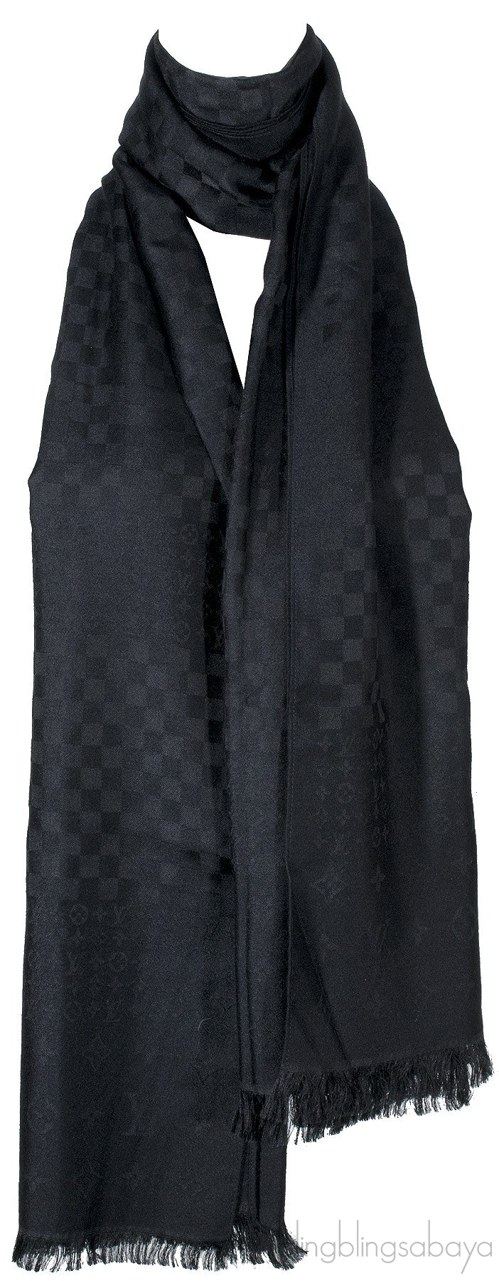 Damier Monogram Black Scarf