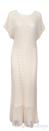 Off-white Knitted Perforated Dress