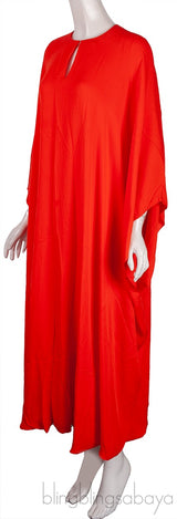 Orange Silk Kaftan Dress