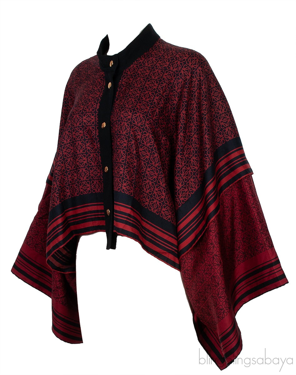 Red Anagram Silk Crop Top