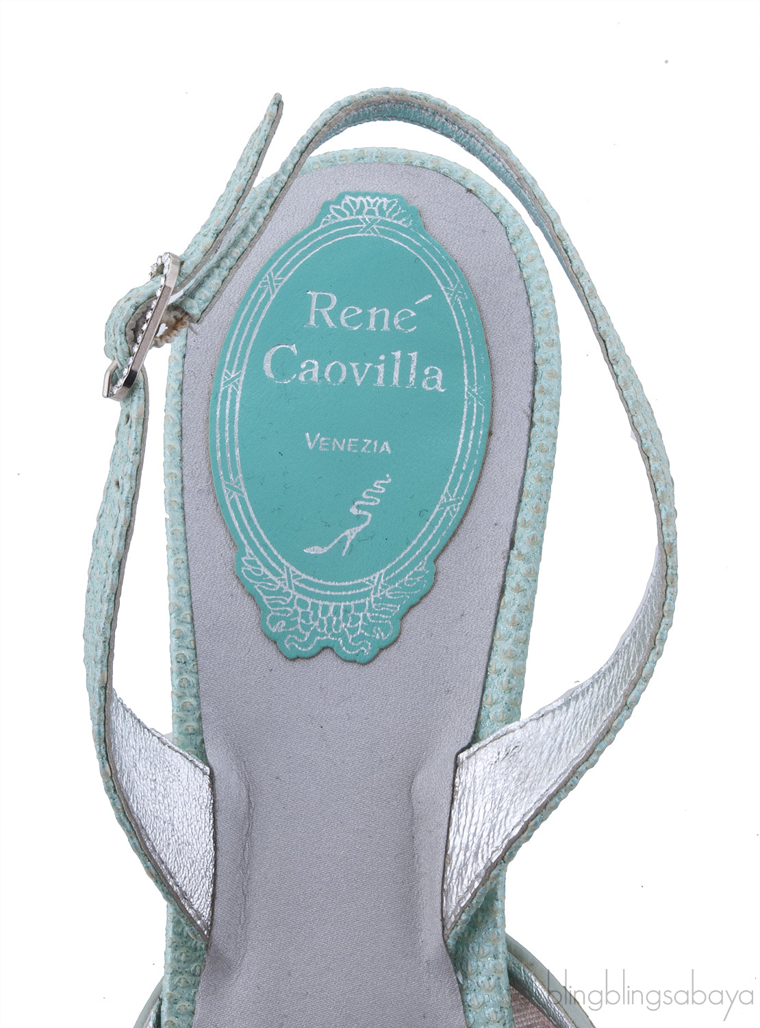 Multicolor Stone Mesh Slingback Sandals