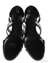 Hermes Chain d\'Ancre Silver & Black Sandals