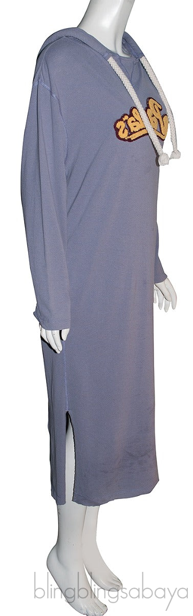 Purple Logo Hooded Dress