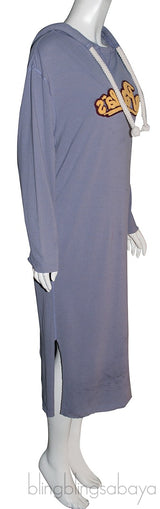 Purple Logo Hooded Dress