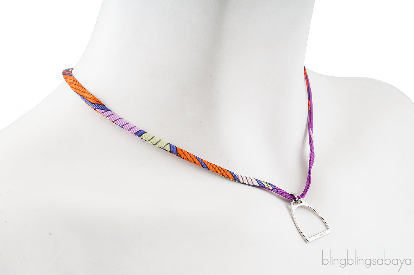 Multicolor Purple Silk Necklace