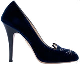 Kitty Velvet Pumps