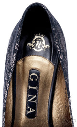 Black Metallic Gold Claire Hoodie Pump