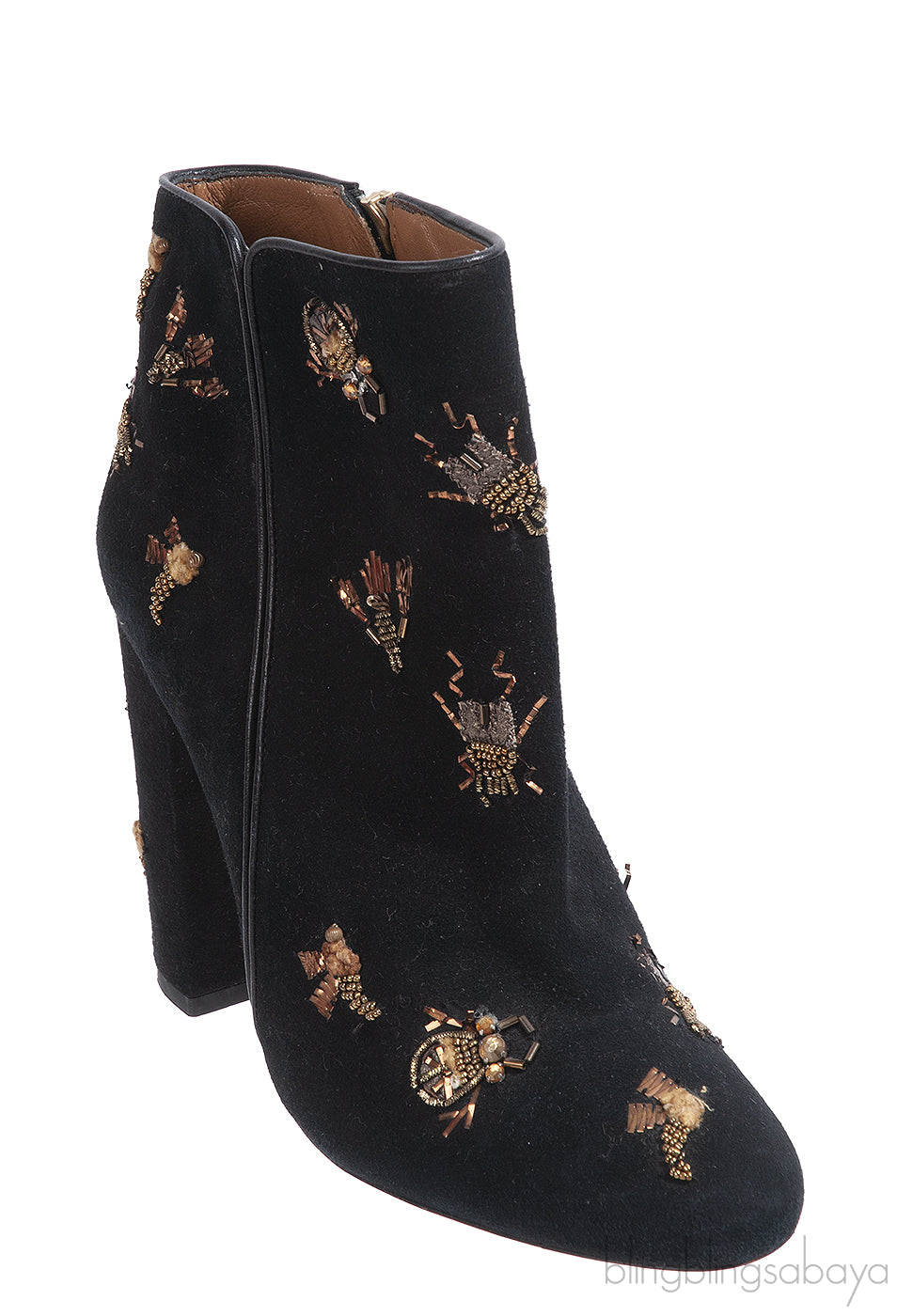 Aquazzura Fauna Insect Embellished Ankle Boots