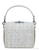Alexander McQueen Cream Tweed Nano Box Handbag