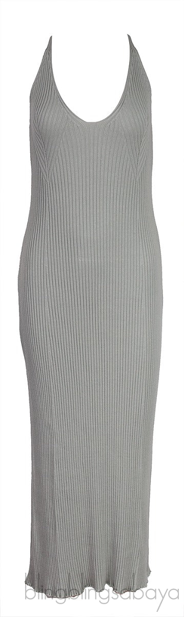 Kara Light Greyish Green Knitted Dress