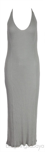 Kara Light Greyish Green Knitted Dress
