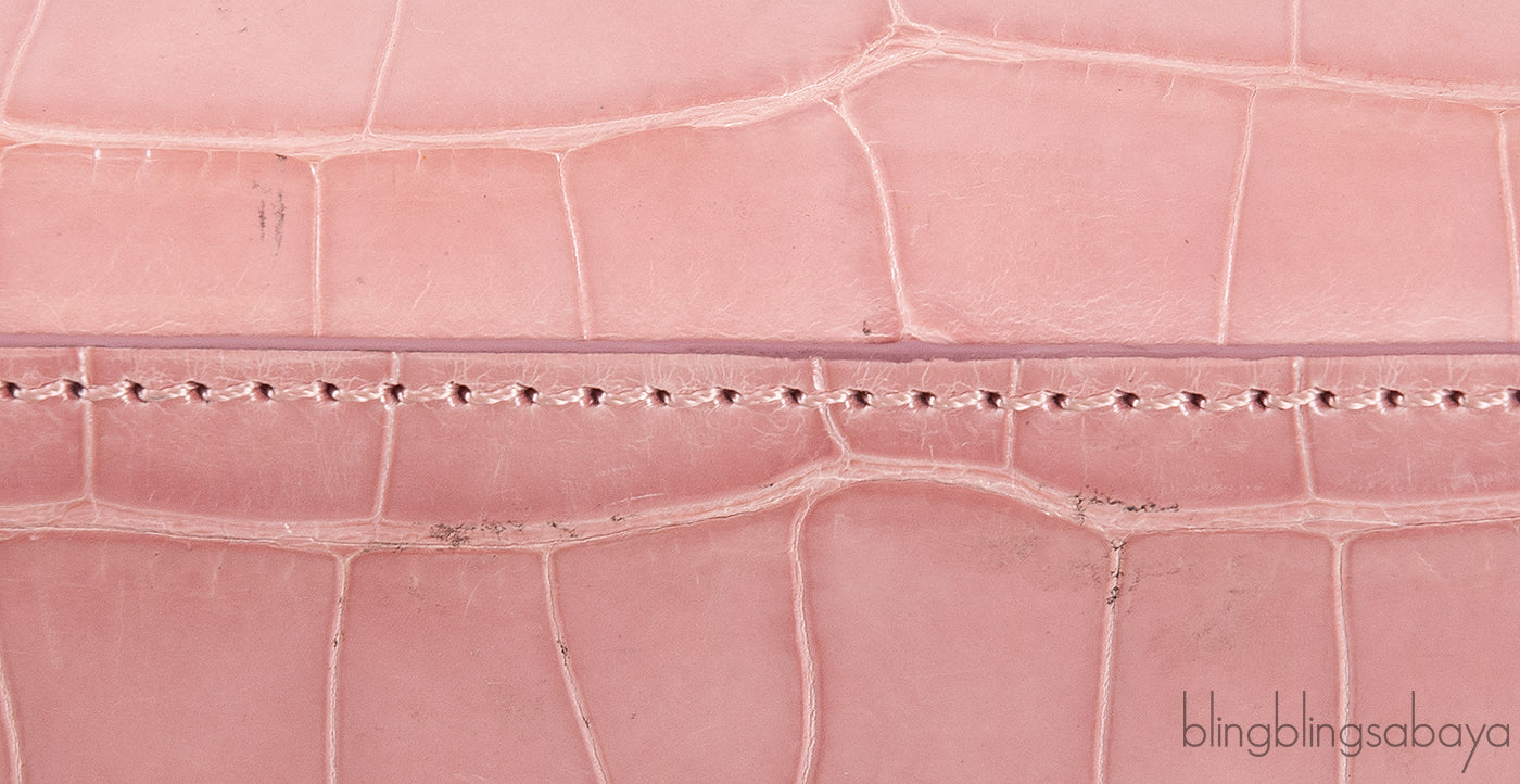 Capucine Vieux Rose Crocodile BB