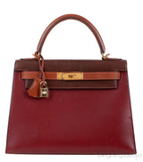 Kelly 28 Vintage Tri-Color Box Sellier