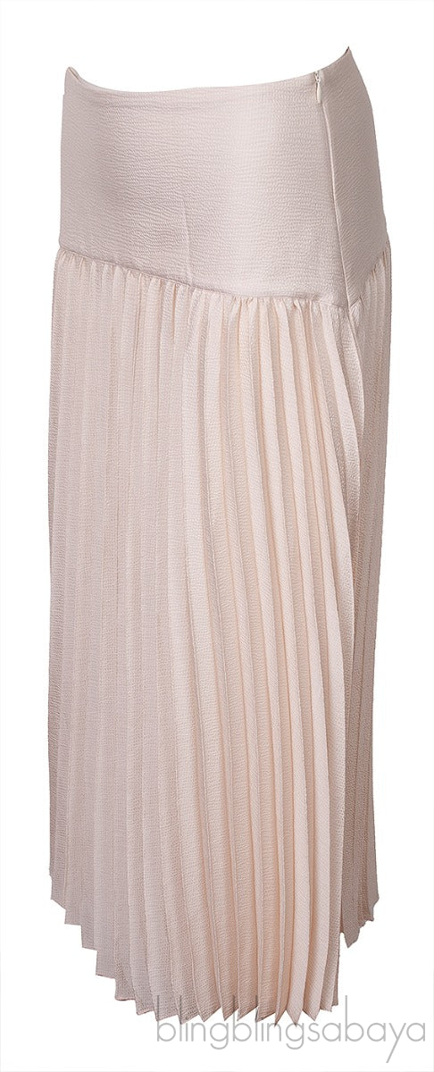 Beige Pleated Skirt