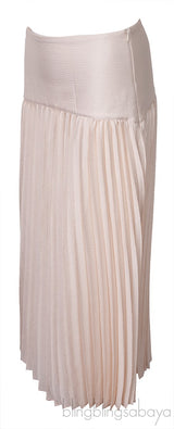 Beige Pleated Skirt