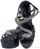 Black Serpent Crystal Heels