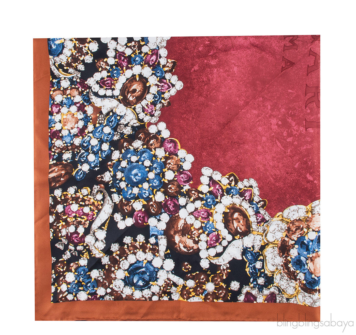 Jewel Print Square Scarf
