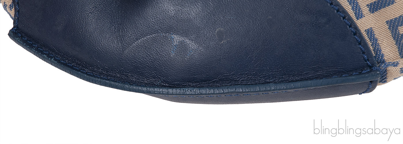 Fendi Blue FF Printed Canvas Hobo