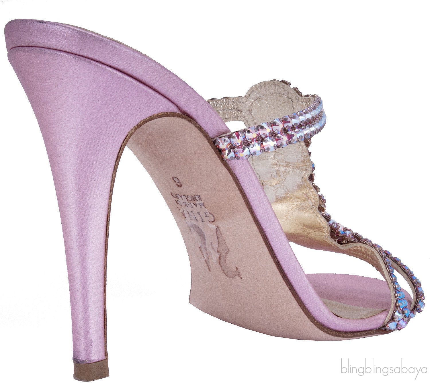 Pink Crystal Embellished Sandals