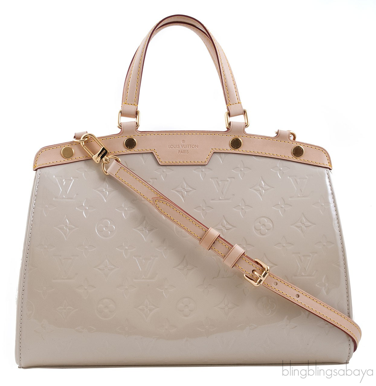 Brea MM Monogram Vernis W Corail