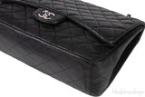 Black Quilted Classic Maxi Flap Bag