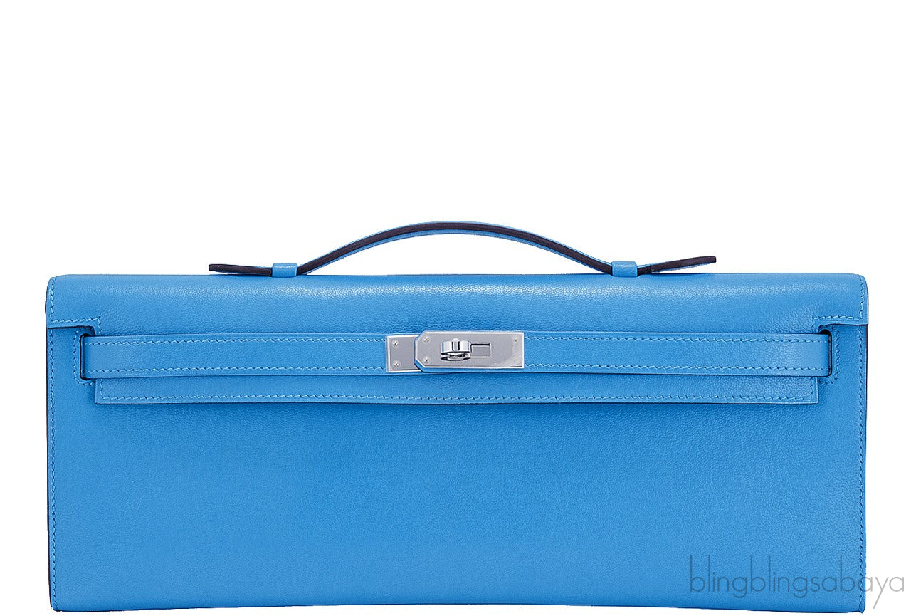 Kelly Cut Blue Azteque Clutch