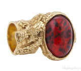 Arty Oval Ring Red